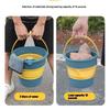 Silicone Bucket for Fishing Folding Bucket Car Wash Outdoor Fishing Supplies Square 17L Bathroom Kitchen Camp Bucket