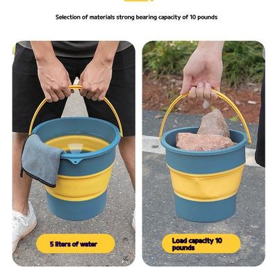 5L/10L/17L Portable Bucket Water Storage Bag Storage Bag Waterproof Water Bag Fishing Folding Bucket Portable Sink Mop Bucket