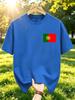 Portugal Flag Print Tshirt Unisexs Cotton Crewneck T Shirts Summer Oversized Sportswears Y2k Casual Running Short Sleeve