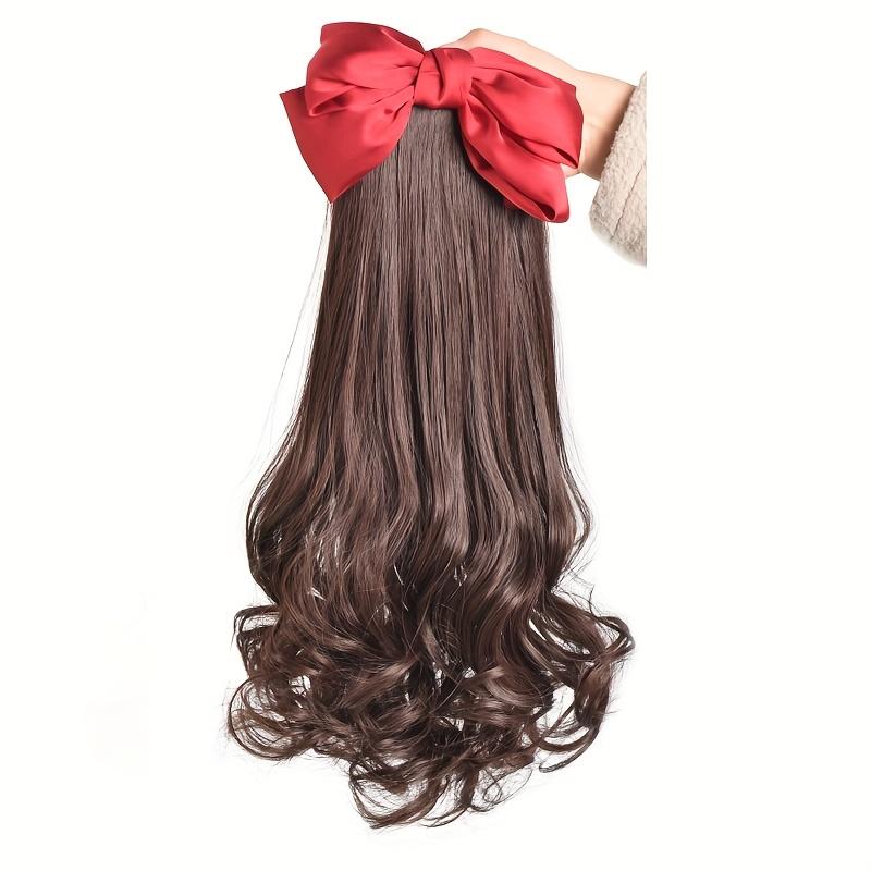 Synthetic Retro Ponytail with Comb Europen Princess Curly Puff Ponytail Clip in Hair Tail Natural False Hair Extension