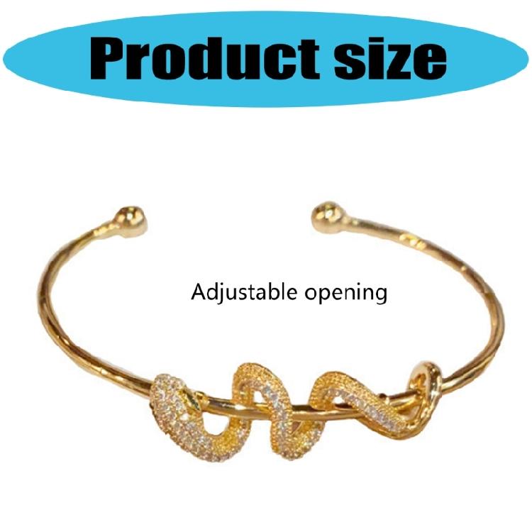 Fashionable Snake Open Cuff Bracelet Simple Bracelet Adjustable Wristband Great for Everyday Wear and Special Occasions