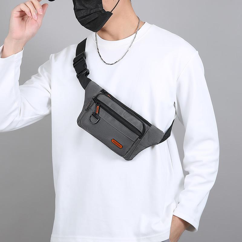 Men Waist Belt Bag Fanny Pack Multi-pocket Motorcycle Rider Outdoor Sports Climb Casual Nylon Male Sling Chest Bum Hip Bags