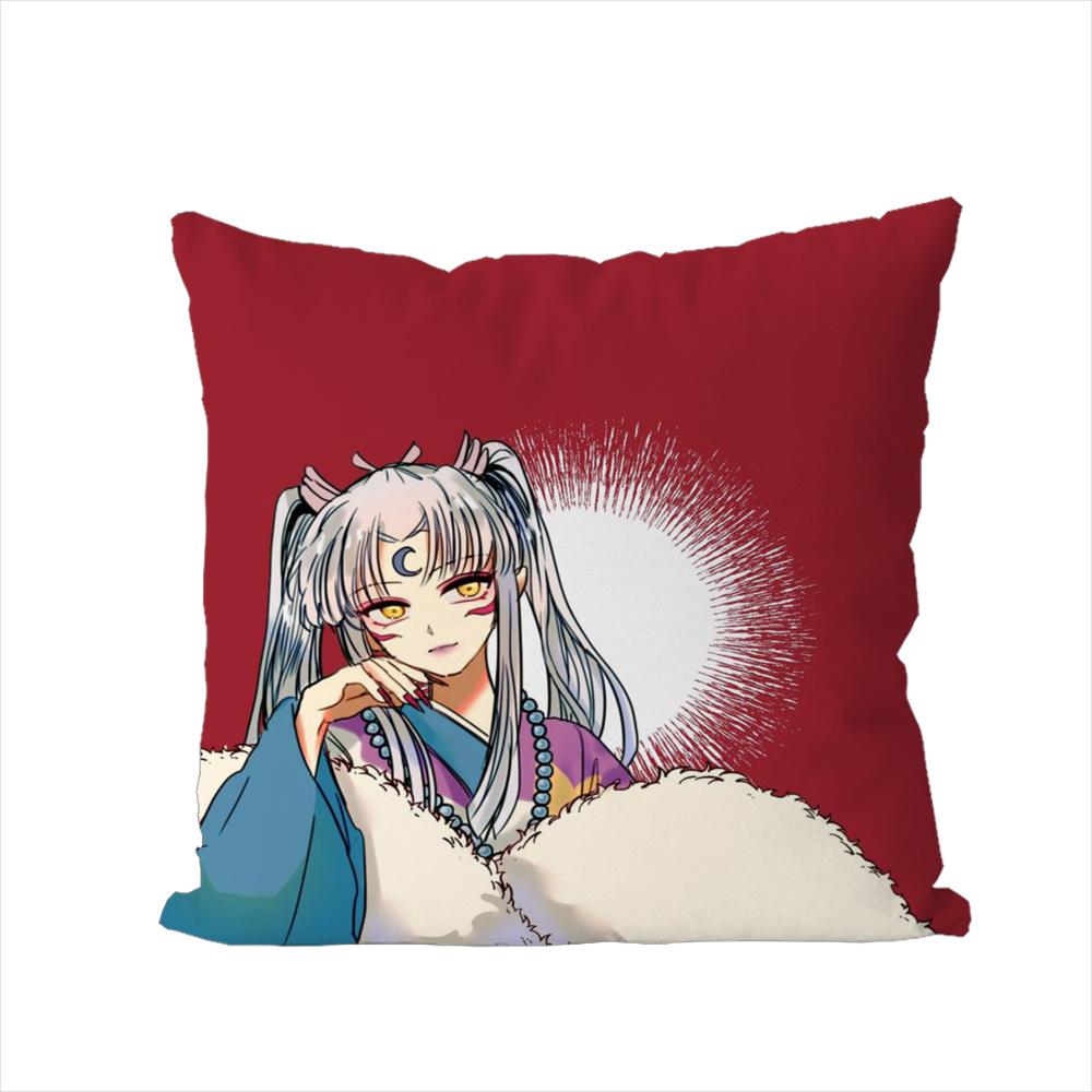 Inuyasha Pillow Case For Car Sofa Decorative Home Doublesided Print Plush Square Throw Pillow Cushion Cover