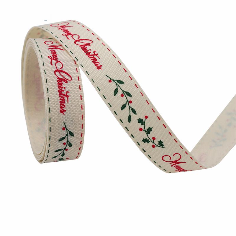 4,5 m Julebånd Trykt Jul Polyesterbånd For Håndlaget Design Julepynt DIY Gaveinnpakning
