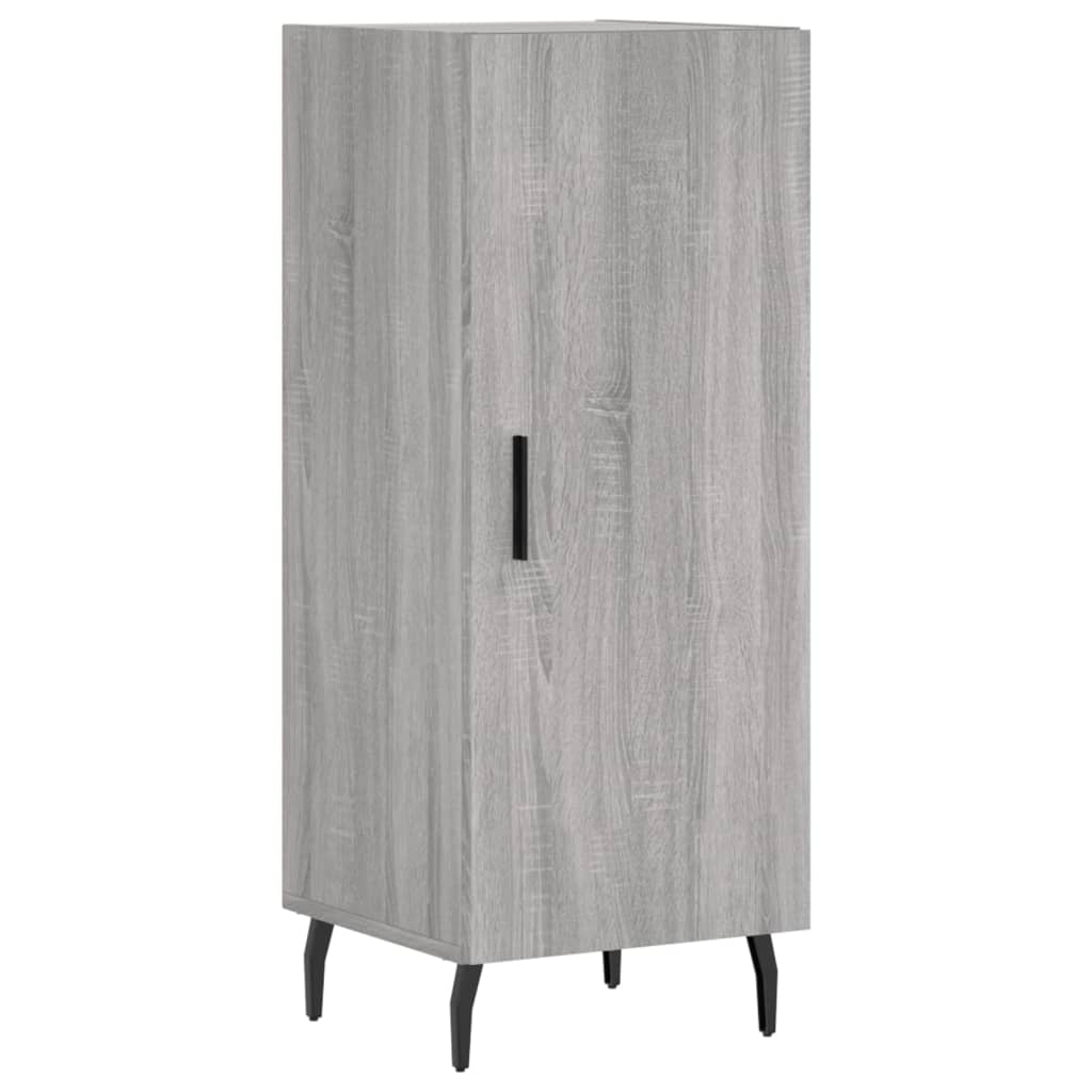 Highboard In Grey Sonoma 34.5 X 34 X 180 Cm Engineered Wood