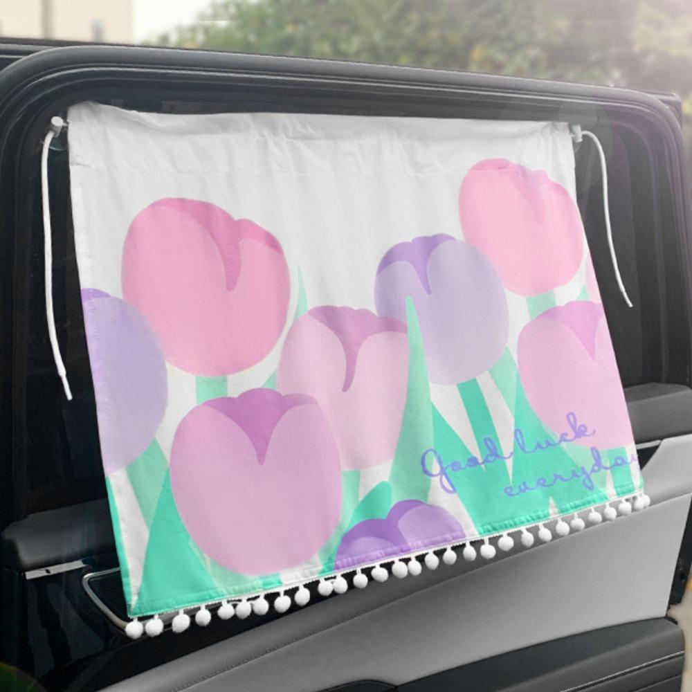 Panda Cartoon Car Curtain Suction Cup Car Blackout Curtain Car Sunshade Curtain  Windshield