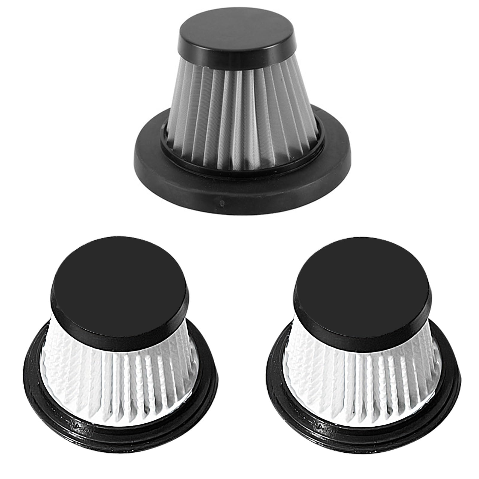

Set of 3 Compatible with Car Vacuum Cleaner Handy Cleaner Replacement Parts 1 Stainless Steel Filter 2 HEPA Filters ZX-106 +