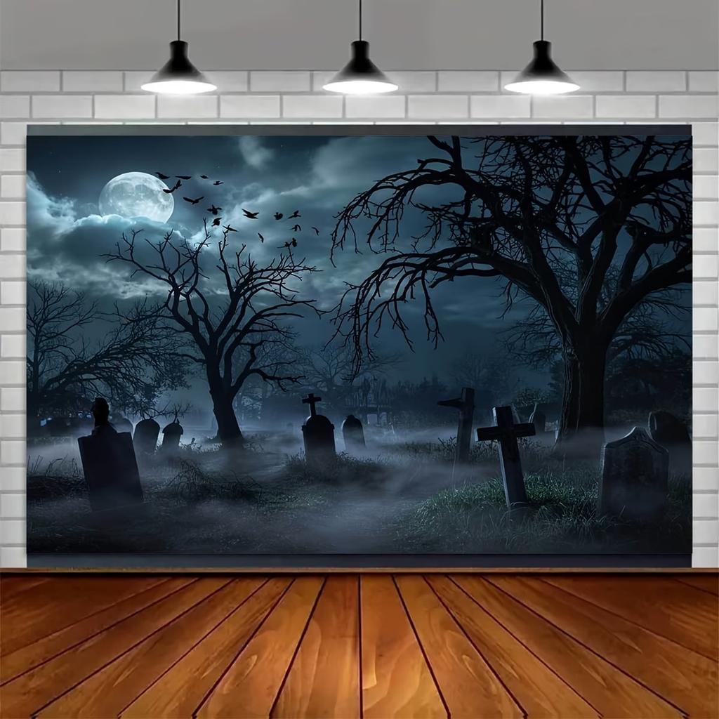 Halloween Theme Party Witch Hat Photo Background Horror Witch Makeup Prop Background