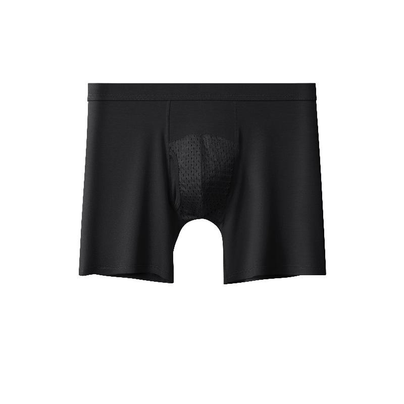 Extended Anti Wear Leg Men's Underwear for Sports Fitness Running Comfortable Breathable Mid Waist Men's Flat Angle Underpants