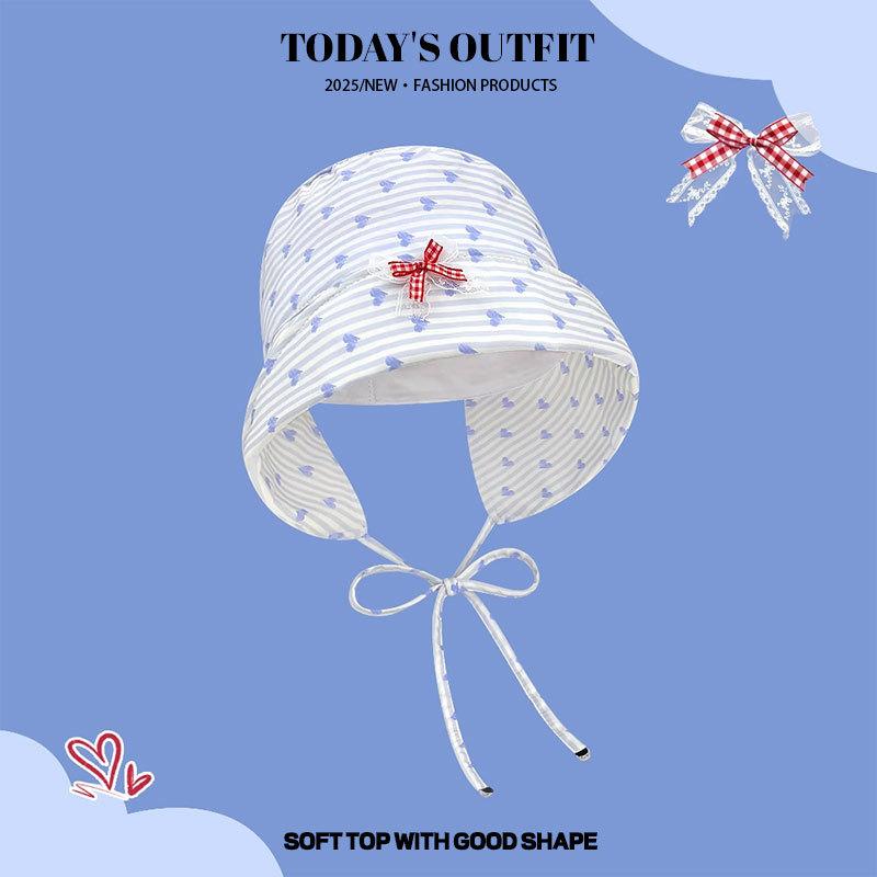 

Новая милая полосатая шляпа-рыбак Sweet Love для женщин на весну и лето. Покупки. Японская милая и универсальная шляпа-рыбак, подчеркивающая лицо с маленькой пчелкой.