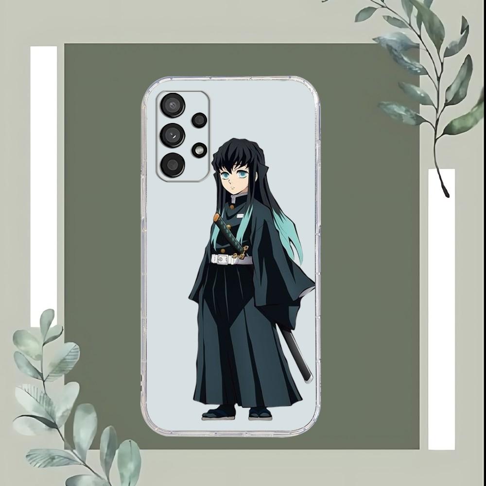 M-Muichiro Tokito Demon Slaye Phone Case For Samsung Galaxy A52 A12 A51 S21 Edge S22ULTRA S23 S20LITE Plus Transparent Cover