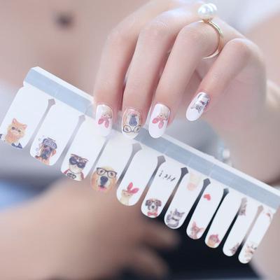 Nuevas Pegatinas Coreanas para Uñas 22-dedos Rojo Nacarado Transparente Amor Pegatinas Nail Art Película Esmalte de Uñas Pegatinas Nail Art