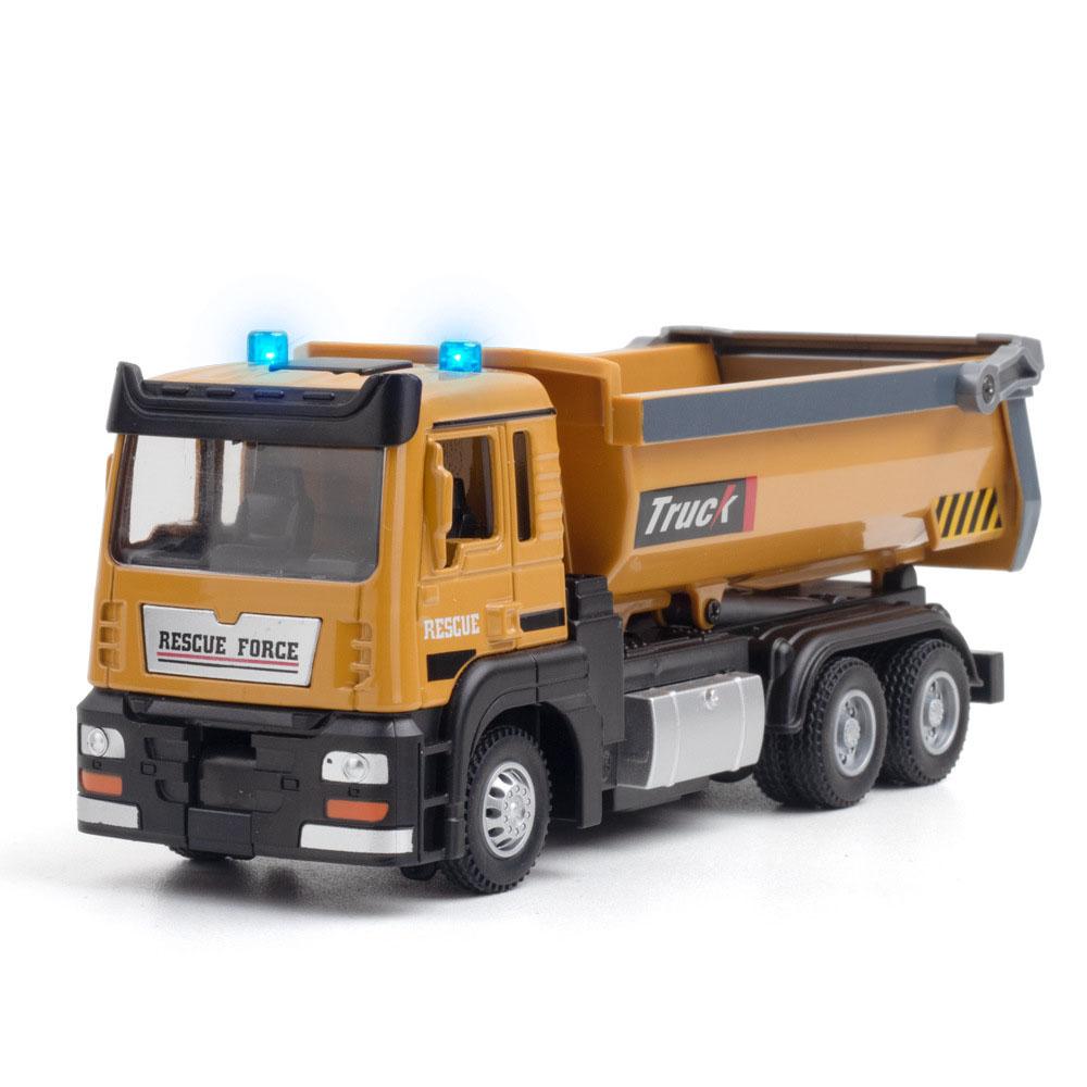 

1:32 High Altitude Operation Lifting Car Dump Truck Toy Model Sound Light Pull Back Engineering Vehicles Kids Birthday Gifts