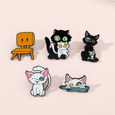 Creative Cartoon Anime Brooch Bell Bud Journey Minister Cat Grass Too Chair Stool Character Peripheral Metal Badge