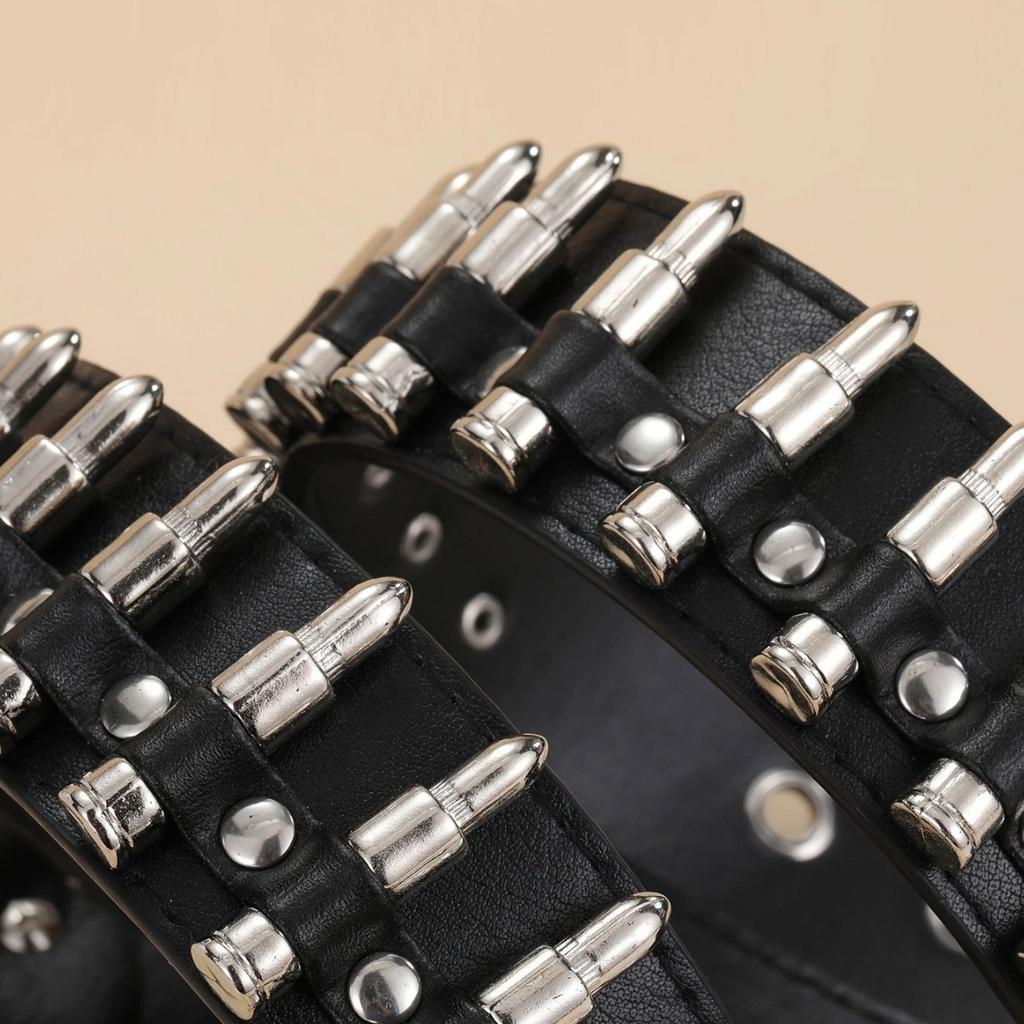 Bullet Belt Rivet Men'S Punk Style Belt Personality Decorative Belt Camouflage Outdoor Belt