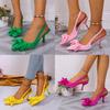 Summer Feminine High Heel Pointed Shoes With Rubber Sole For Daily And Formal Occasions