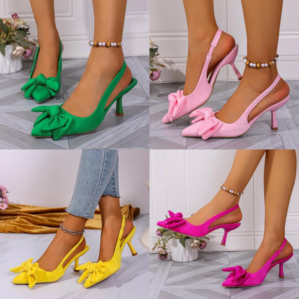 Summer Feminine High Heel Pointed Shoes With Rubber Sole For Daily And Formal Occasions