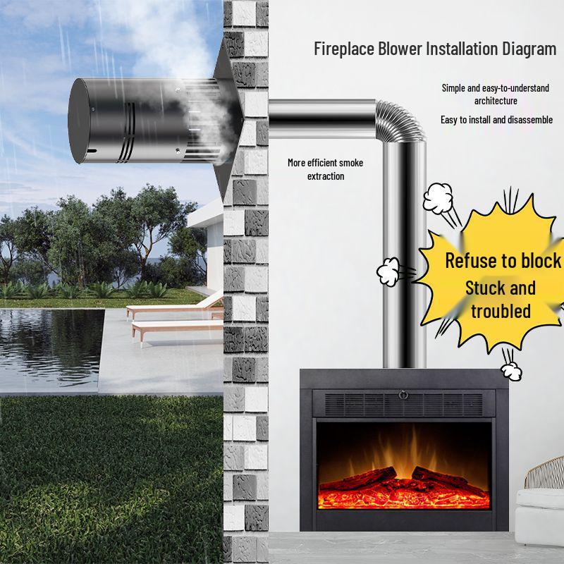 High-Temperature Resistant Fireplace Blower Fan for Pellet and Wood Stoves