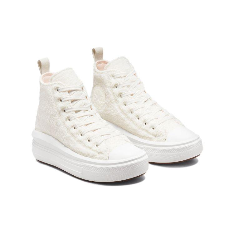 Converse Chuck Taylor All Star Move High Perfect Is Not Perfect - Egret Women Sneakers White Dusk-Pink Vintage-White 573074C