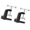 Abaodam 2-Piece Aluminum Alloy Microphone Clamp Holder Base Non-slip Desk Clamp Black
