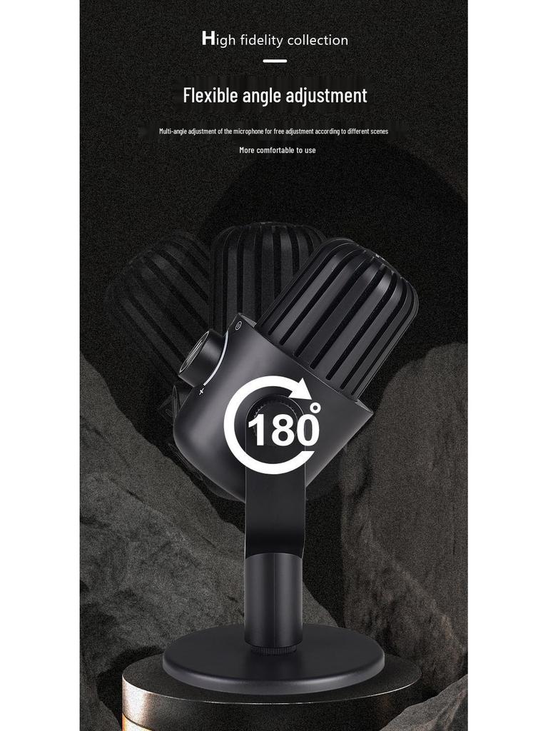 USB Condenser Microphone for Recording, Gaming, Streaming, Singing - Desktop Mic for PC and Mobile Phone.
