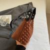 2025 New Rivet Women Bag PU Leather Shoulder Bags Fashion Diamond Inlaid Crossbody Bags For Women Small Shopping Messenger Bag