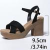 Fashion Outdoor Buckle Strap Wedge Sandals for Women Summer 2025 Comfortable Solid Woman Platform Sandles Open Toe Sandalias for Women
