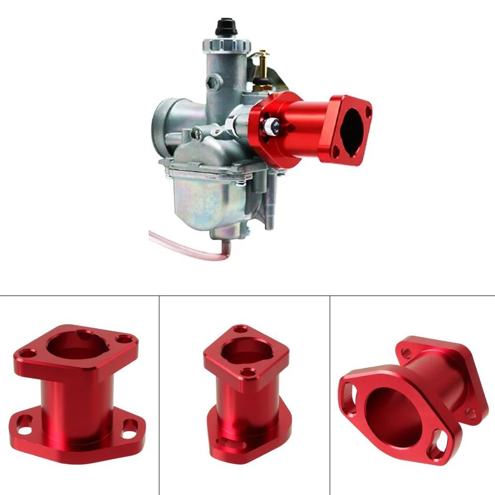 OPGT Motorcycle Carburetor Interface for Mikuni VM22 PZ19 PZ26 Carb Accessories CNC Intake Pipe Manifold Dirt Pit Bike Adapter