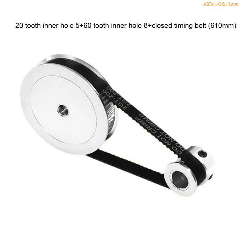 K1AE 2GT Synchronous Wheel Timing Pulley 20&60 Teeth for w/Width 6mm Belt for 3D Prin