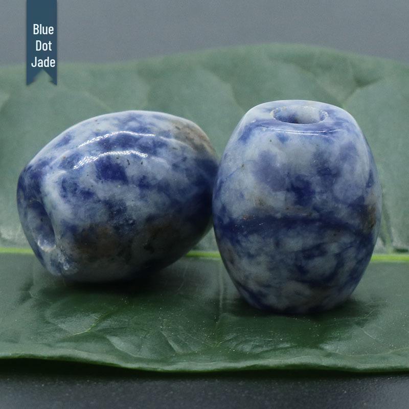 326-Large Hole Crystal Agate Jade Barrel Beads, 16×18mm, 5mm Hole, Jewelry Accessories