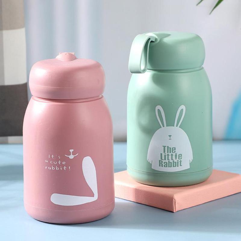 Mini 320ml Cute Thermos Bottle Portable Thermal Mug Glass Insulation Cup Vacuum Flasks Water Bottles For Girls Kid