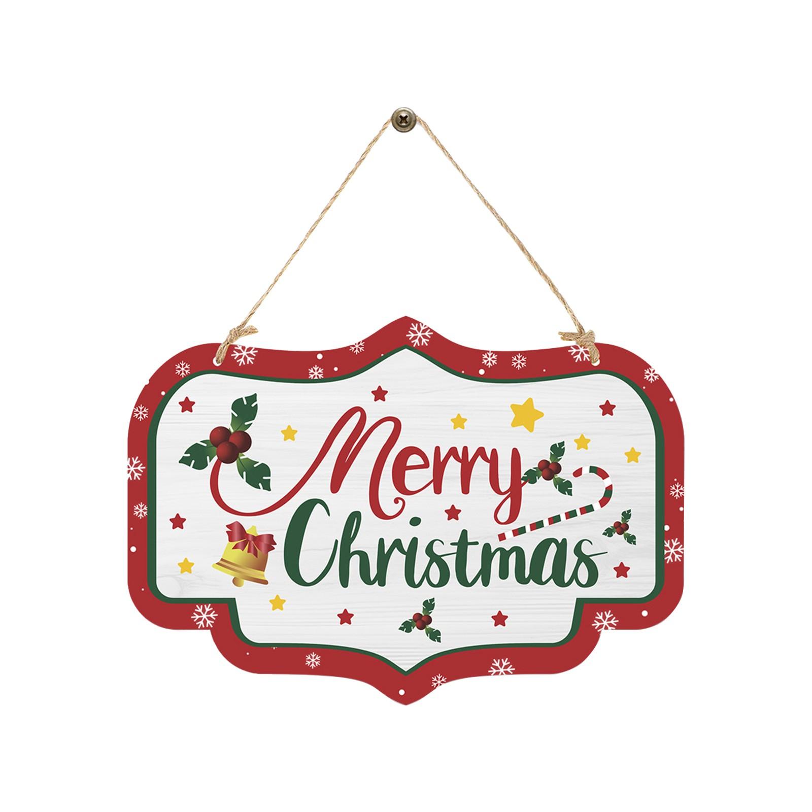 

Рождество Новый год Подвеска на дверь Рождественская праздничная вечеринка Атмосфера Украшение Подвесная табличка на дверь Кастомизация One Size