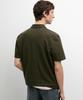 Masimodutti Micro Textured Cotton Blend Polo Shirt