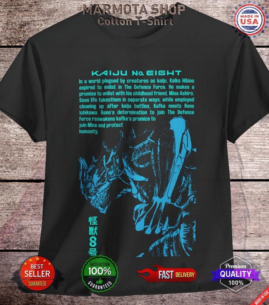 

Kaiju No 8 Mina Shiro Kaiju T-Shirt Anime Soft Tee Shirt All Sizes Unisex Otaku 2XL
