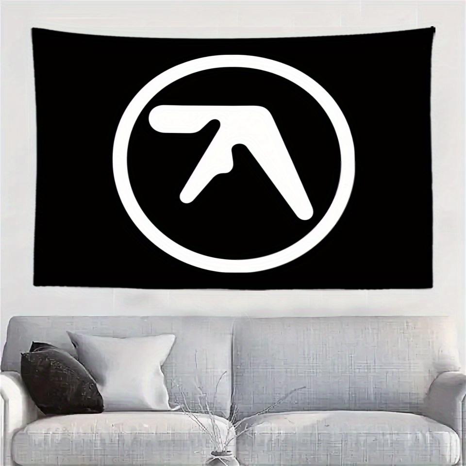

1pc Aphex Twin Minimalist Tapestry 2D Polyester Wall Hanging for Bedroom Living Room Black White Aesthetic Decor Unique G 74x94cm(29x37in)