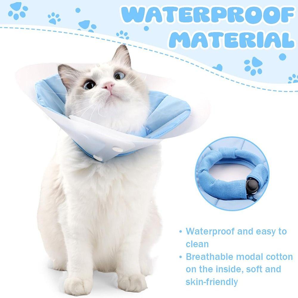 Anti-licking Cat Elizabeth Circle Double-layer PVC Wound Recovery Headband Pet Cone Collar  Beauty