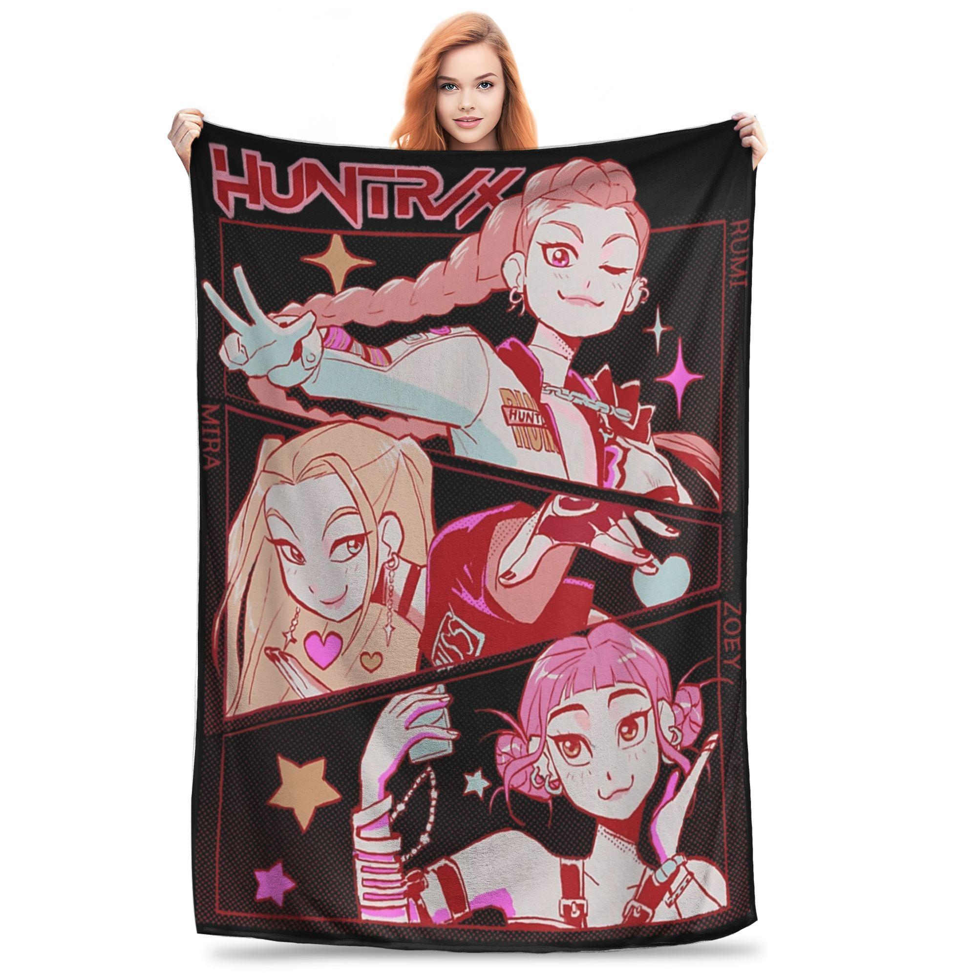 

Kpop Demon Hunters Huntrix Movie Blanket Ultra Soft Throw Blankets for Couch 50x60 Inch Multi-size Bedding Throws 30x40in