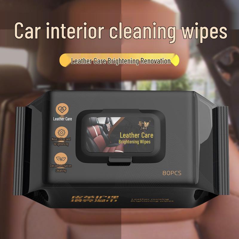 Car Interior Leather Cleaning & Polishing Wipes - Quick Repair & Decontamination