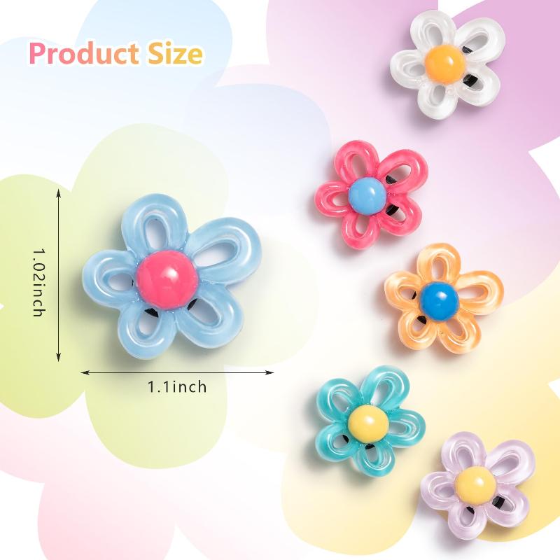 9Pcs Flower Shoe Charms For Women Hole Shoe Accessories DIY Shoe Decoration Charms For Summer Sandals Party Favor