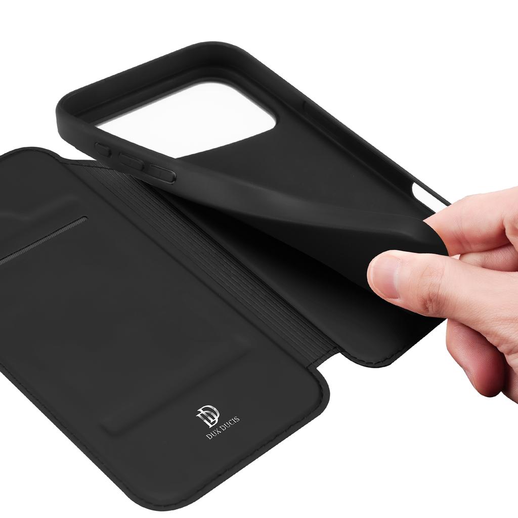 For iPhone 17 Pro Case DUX DUCIS Skin Pro Series Leather Cover Card Holder
