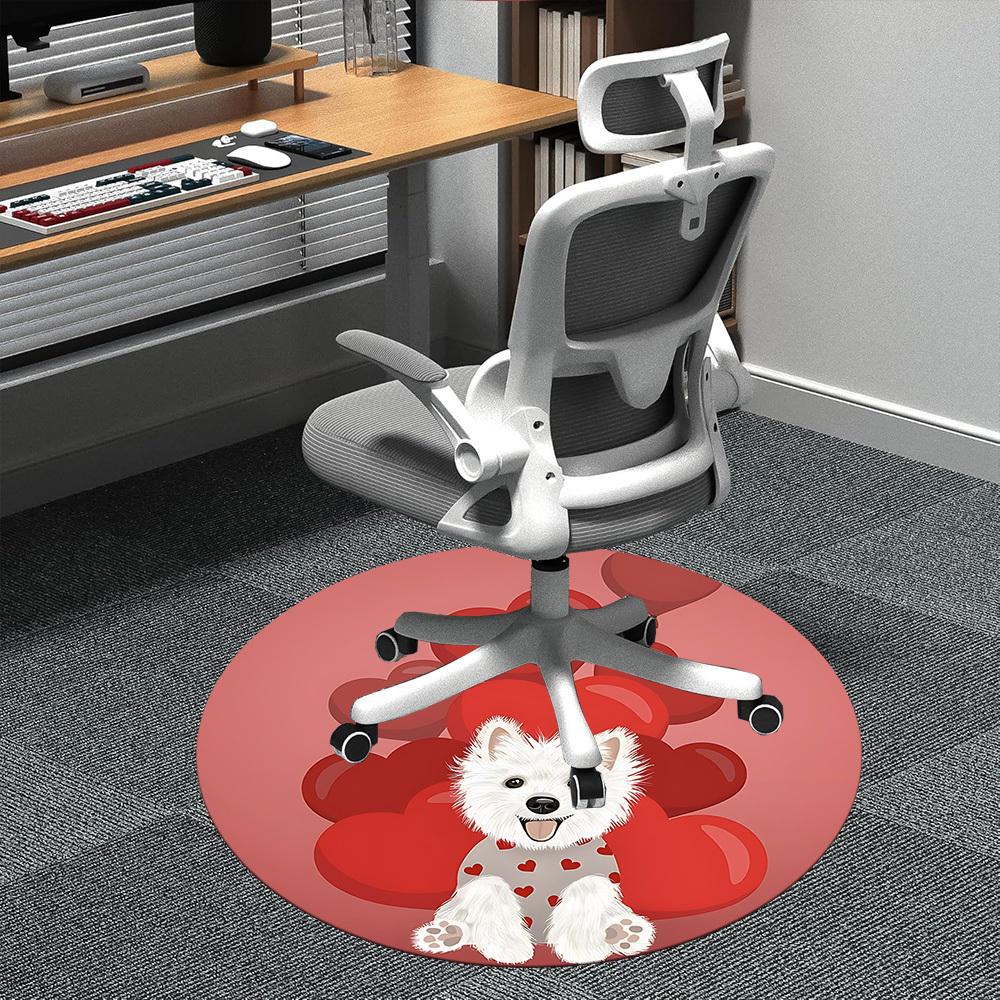 1 Stück Liebesballons Büro Runder Teppich, Matte Geeignet Für Büro, Unter Bürostühlen Schlafzimmer Wohnzimmer Heimdekoration, Zimmerdeko