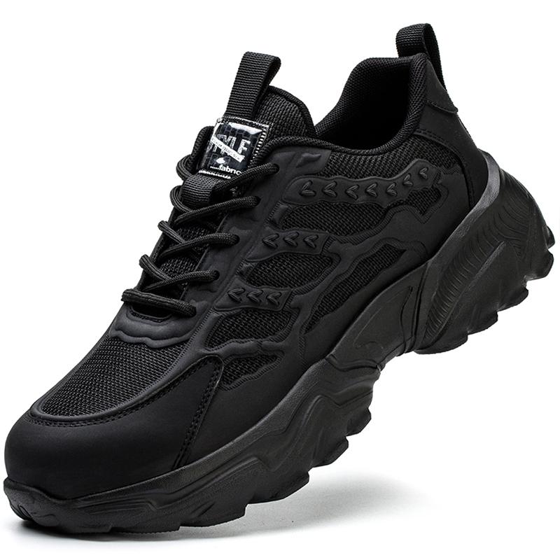 

Черно-белая рабочая обувь, мужские и женские рабочие кроссовки, дышащая мужская спортивная защитная обувь с защитой от проколов, защитная обувь унисекс со стальным носком 42