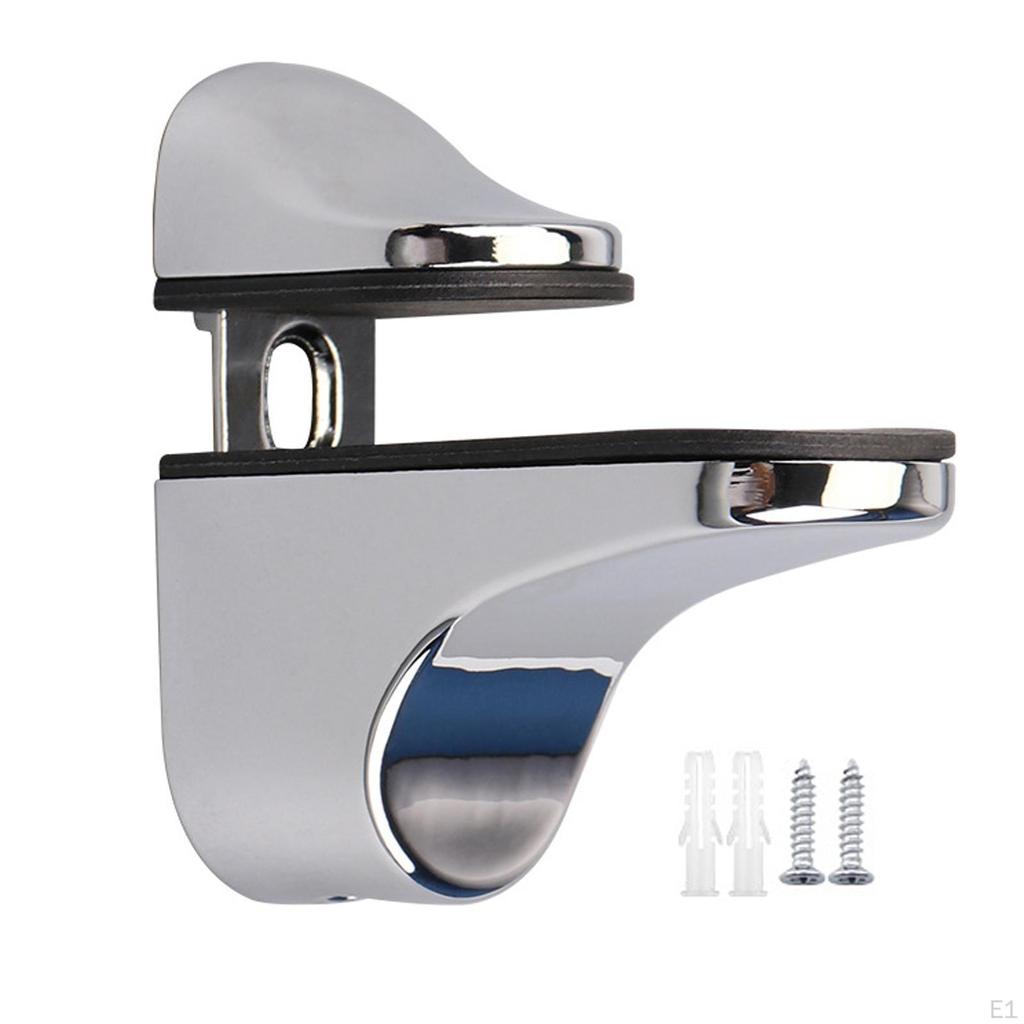 Glass Shelf Bracket for Wood and Glass, Complete Mounting Kit