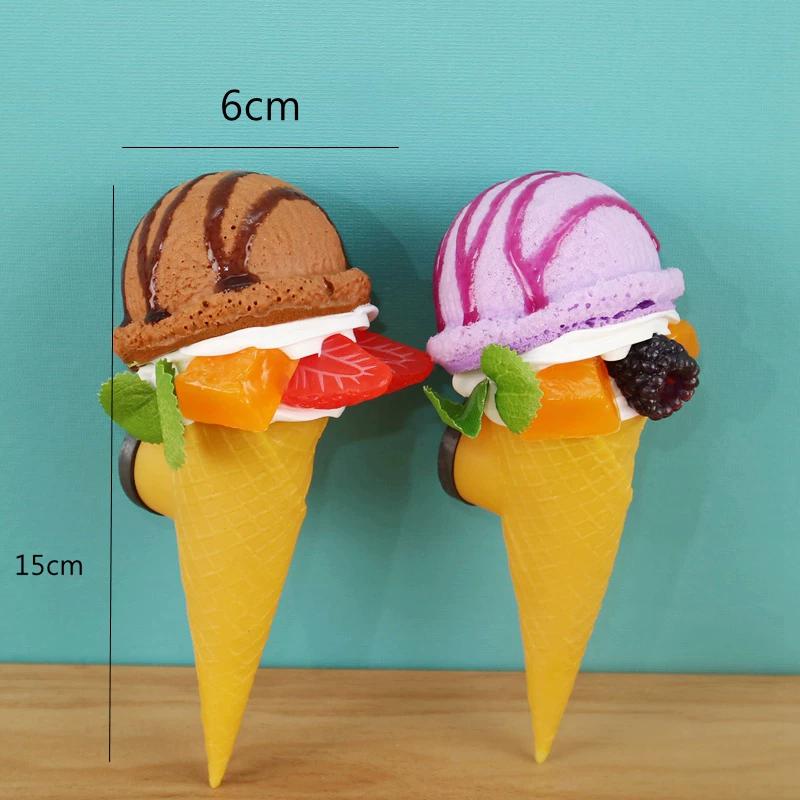 Simulation Ice Cream Model Decoration Fake Ice Cream Cone Food Mould Plastic Ornaments Window Sample Display Party Shooting Prop