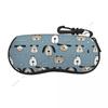 Glasses Case Cute Dogs Pattern Portable Zipper Glasses Case Unglasses Cover Glasses Storage Case