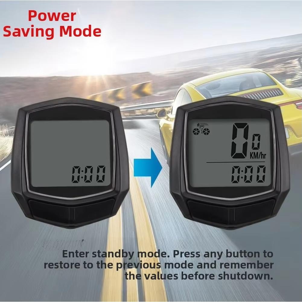 Bicycle Speedometer Odometer 2.4"Waterproof Bike Computer with Backlight Multi Function Cycling Meter Tracking Speed Trip Riding 1