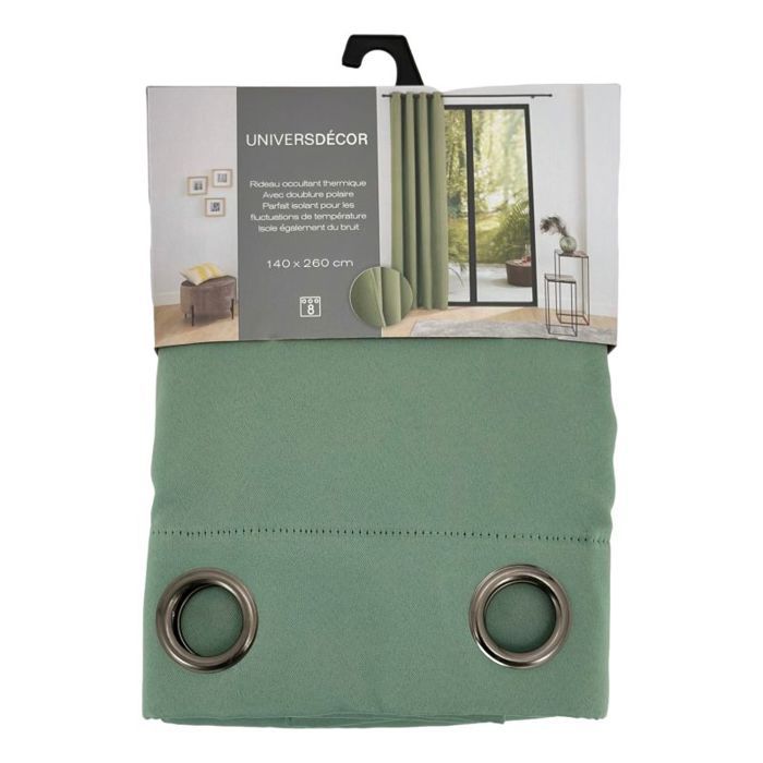 Set of 2 Soundproof and Thermal Blackout Curtains with Fleece Lining "Arctic" Rosemary