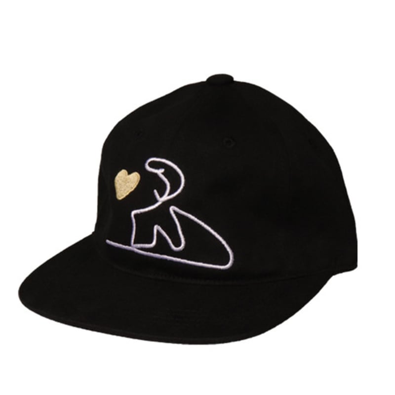 ELKE BLOEM FEELING HEART BLACK BALL CAP