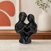 Sculptural Artistic Texture 3D Printed Couple Heart Statue, Abstract Minimalist Lovers Embrace Figurine, Romantic Desktop Easy Care Love Ornament