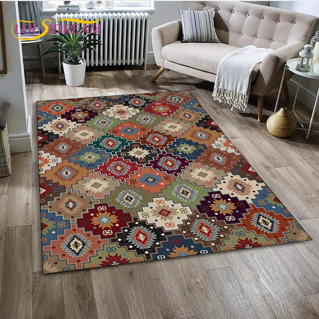 Bohemia Nordic Persia Serie Bereichsteppich, Teppich für Zuhause Wohnzimmer Schlafzimmer Sofa Fußmatte Küchendekor, Kinder Rutschfeste Bodenmatte